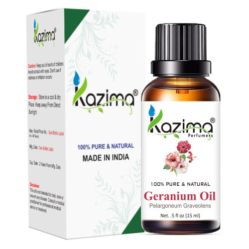 100% Pure Geranium Essential Oil – Natural, Undiluted, Therapeutic Grade for Skin Care, Hair Health, Aromatherapy