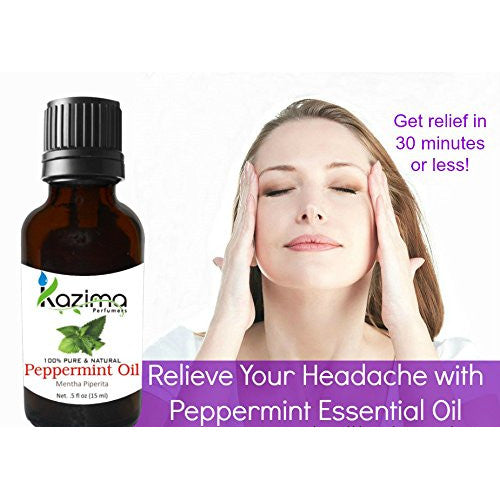 100% Pure, Undiluted Peppermint Essential Oil – Natural & Therapeutic for Hair, Skin, Muscle Relief & Aromatherapy