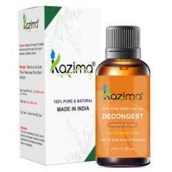 KAZIMA Decongest Blend Essential Oil - Pure Therapeutic Grade For Mind & Body Sense of Relaxation